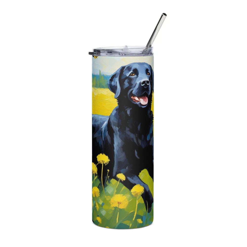 PugMug Custom Black Labrador Retriever Stainless Steel Tumbler