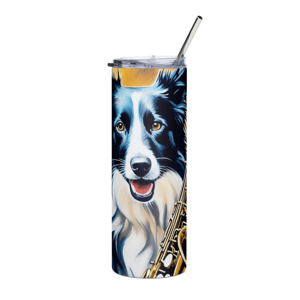 PugMug Custom Border Collie Stainless Steel Tumbler