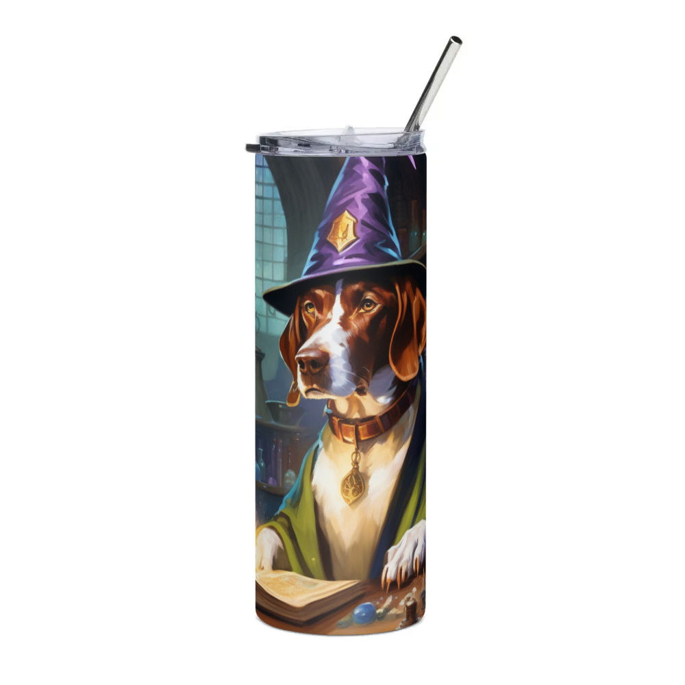 PugMug Custom Pointer Dog Stainless Steel Tumbler