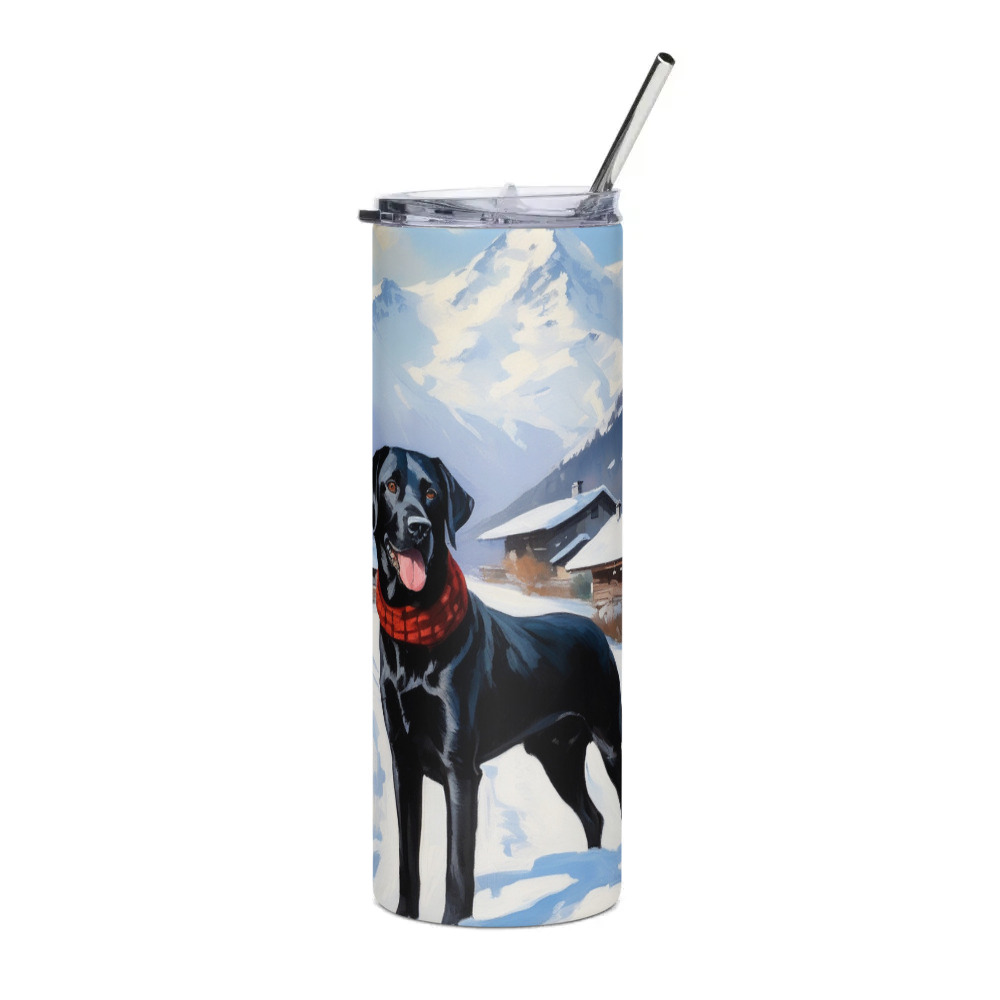 PugMug Custom Black Labrador Retriever Stainless Steel Tumbler