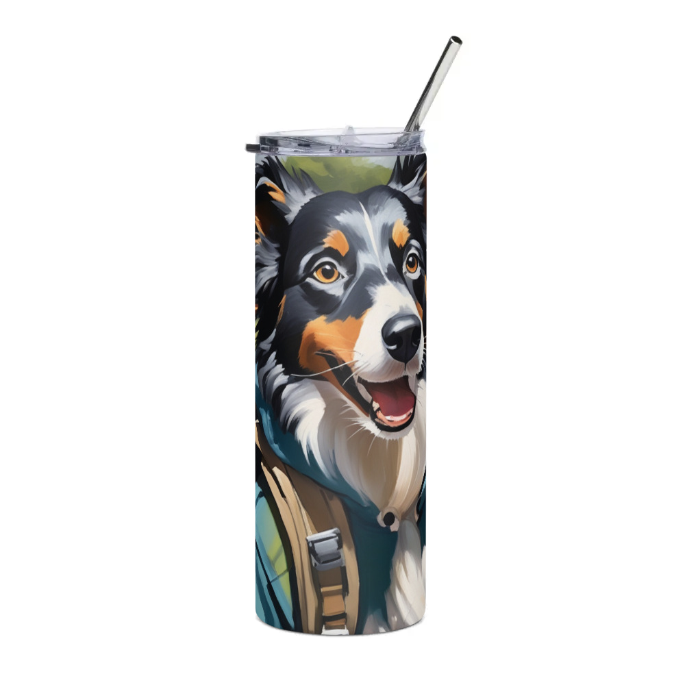PugMug Custom Border Collie Stainless Steel Tumbler