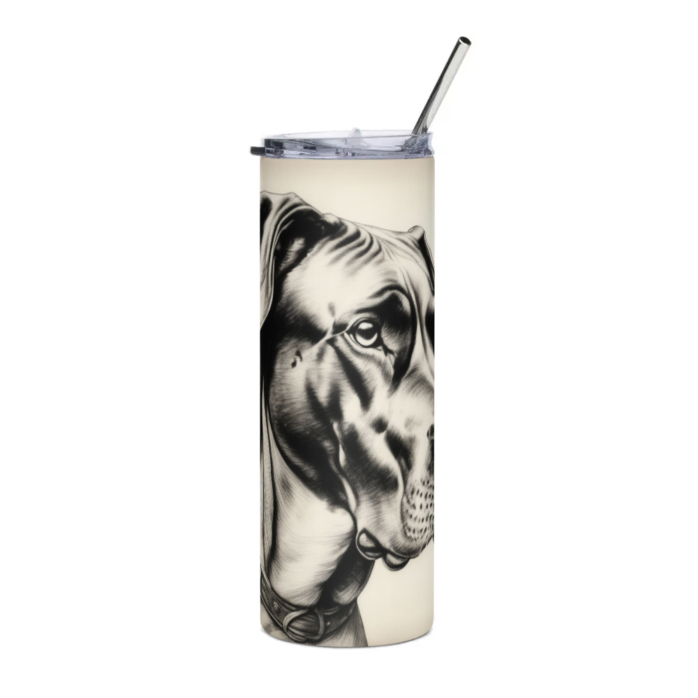 PugMug Custom Great Dane Stainless Steel Tumbler