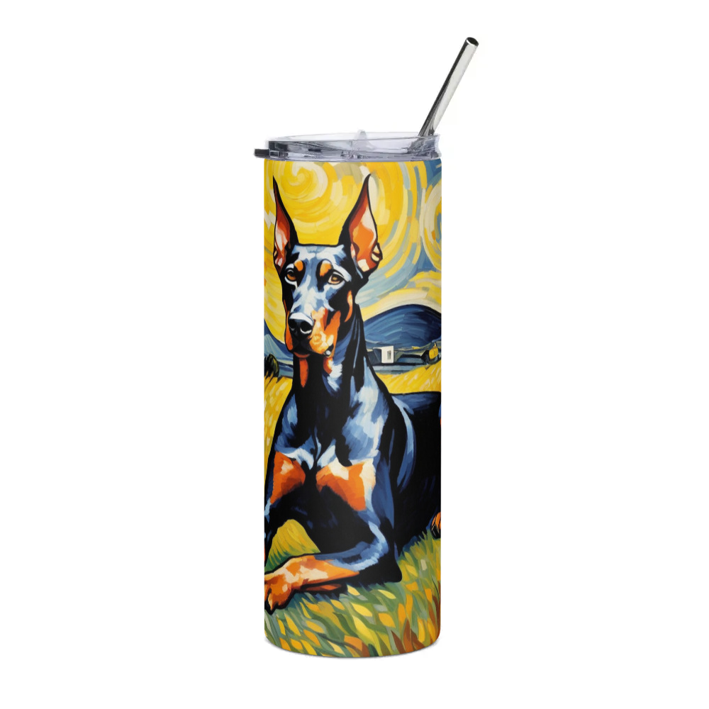 PugMug Custom Doberman Pinscher Stainless Steel Tumbler