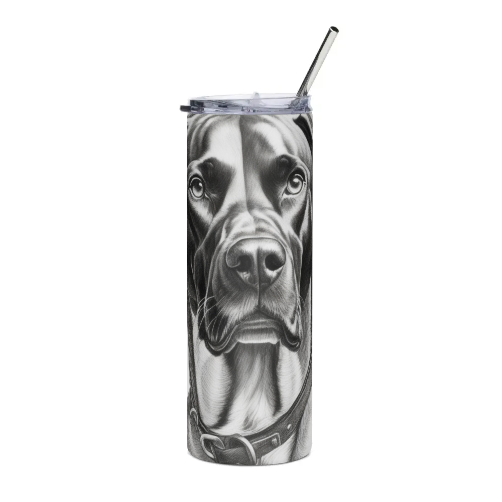 PugMug Custom Pointer Dog Stainless Steel Tumbler