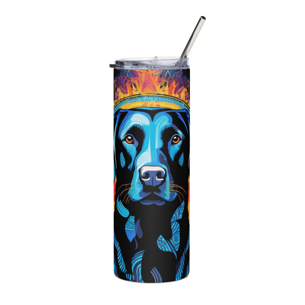 PugMug Custom Black Labrador Retriever Stainless Steel Tumbler