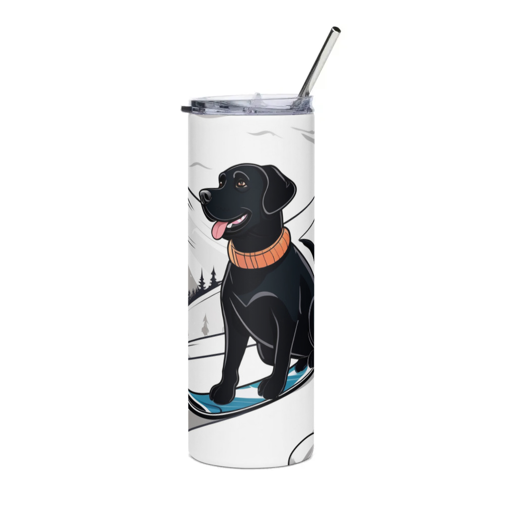 PugMug Custom Black Labrador Retriever Stainless Steel Tumbler