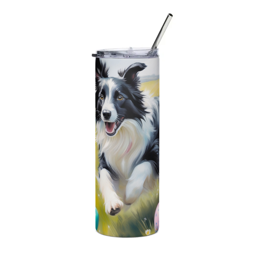 PugMug Custom Border Collie Stainless Steel Tumbler