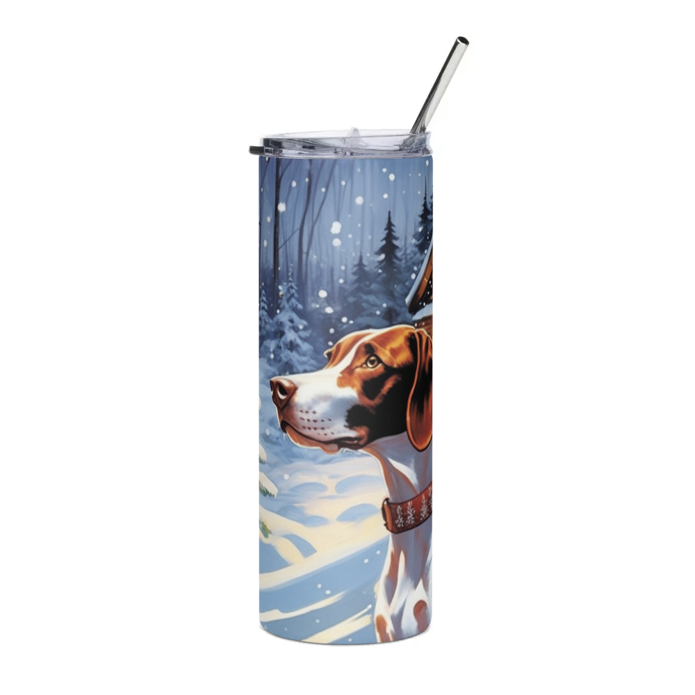 PugMug Custom Pointer Dog Stainless Steel Tumbler