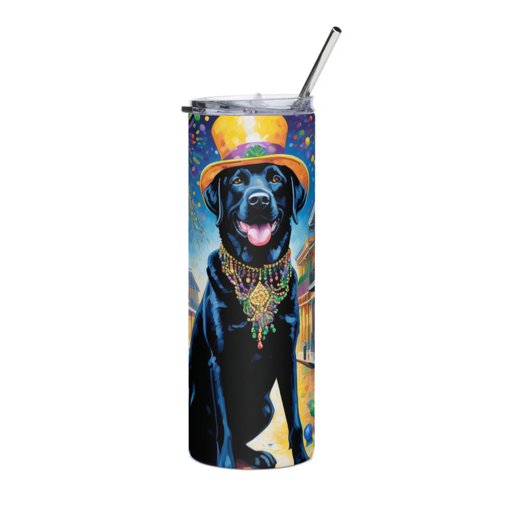 PugMug Custom Black Labrador Retriever Stainless Steel Tumbler