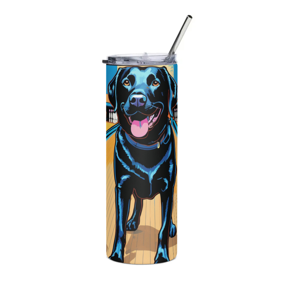 PugMug Custom Black Labrador Retriever Stainless Steel Tumbler