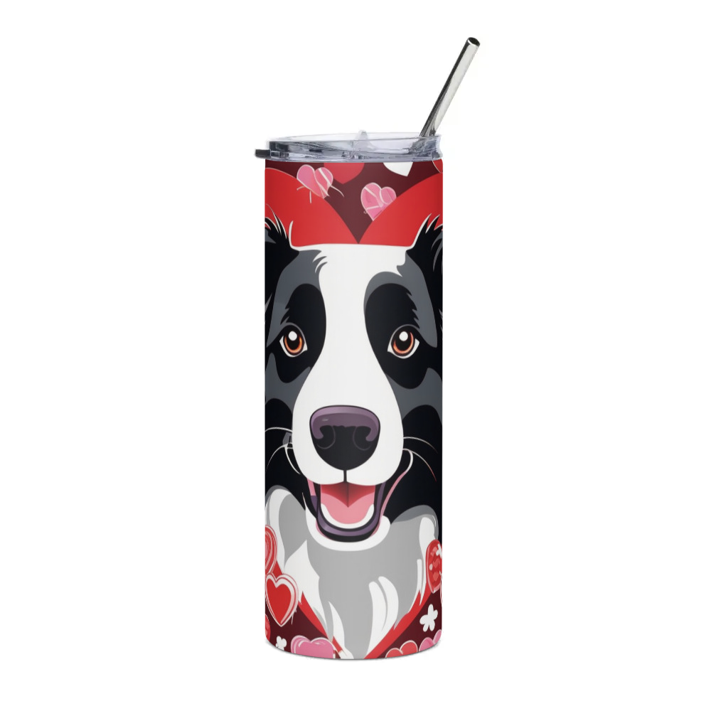 PugMug Custom Border Collie Stainless Steel Tumbler