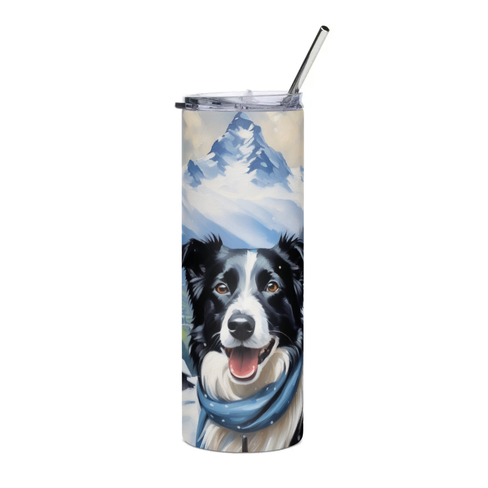 PugMug Custom Border Collie Stainless Steel Tumbler