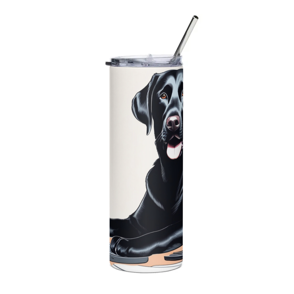 PugMug Custom Black Labrador Retriever Stainless Steel Tumbler
