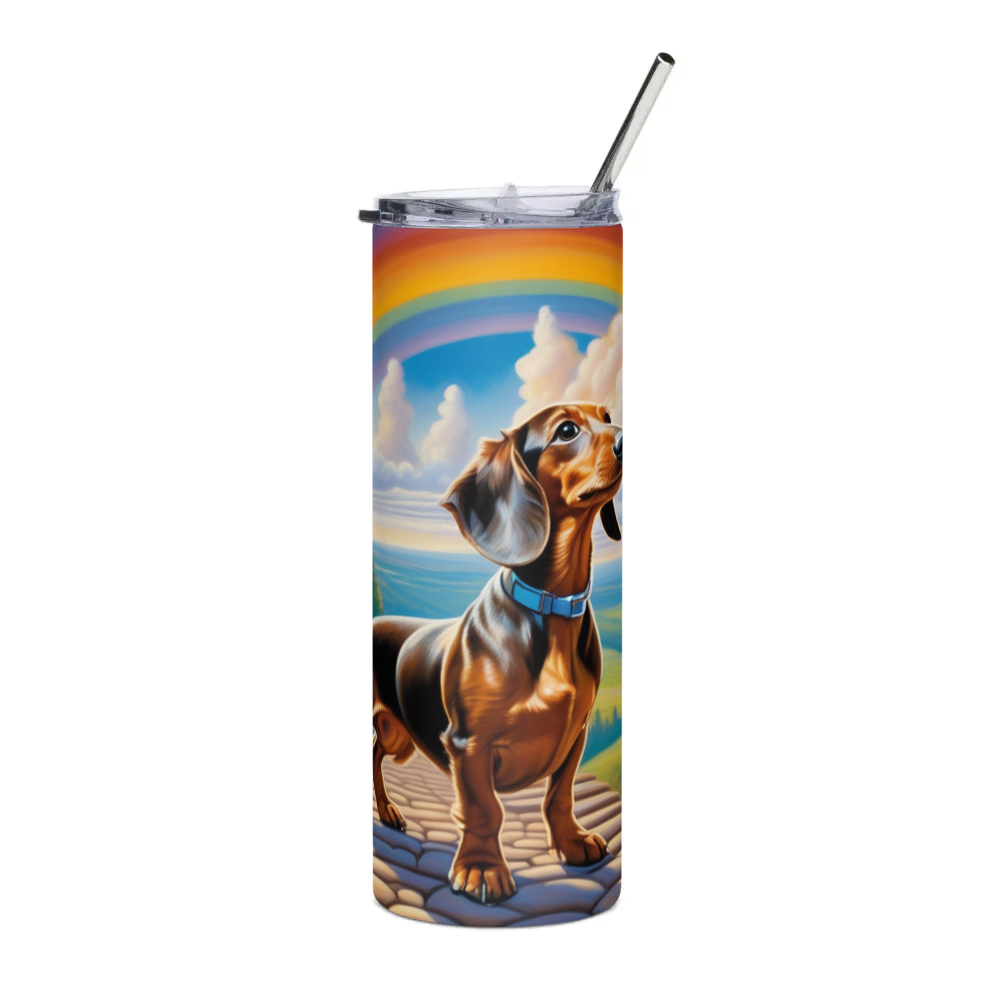 PugMug Custom Tan Dachshund Stainless Steel Tumbler