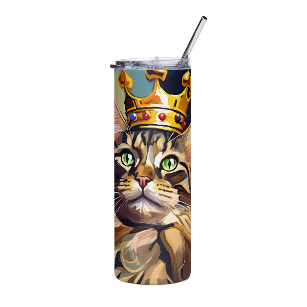PugMug Custom Tabby Maine Coon Cat Stainless Steel Tumbler
