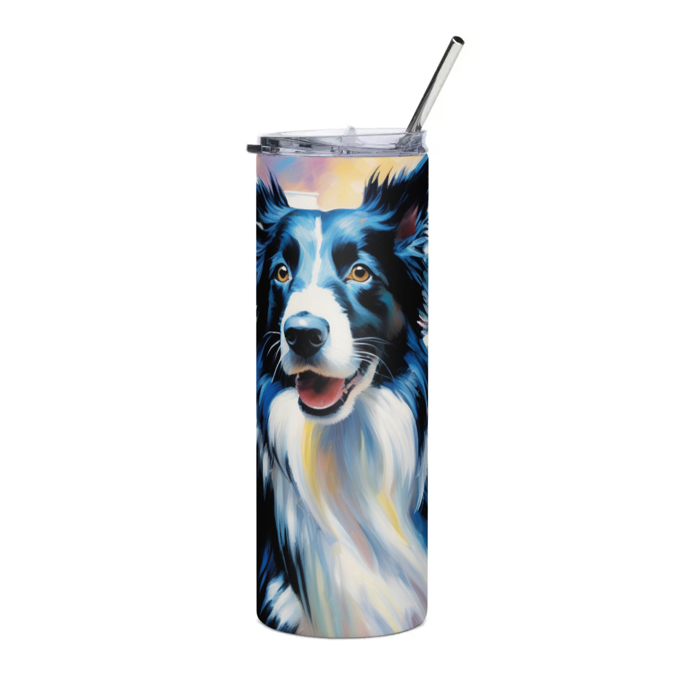 PugMug Custom Border Collie Stainless Steel Tumbler