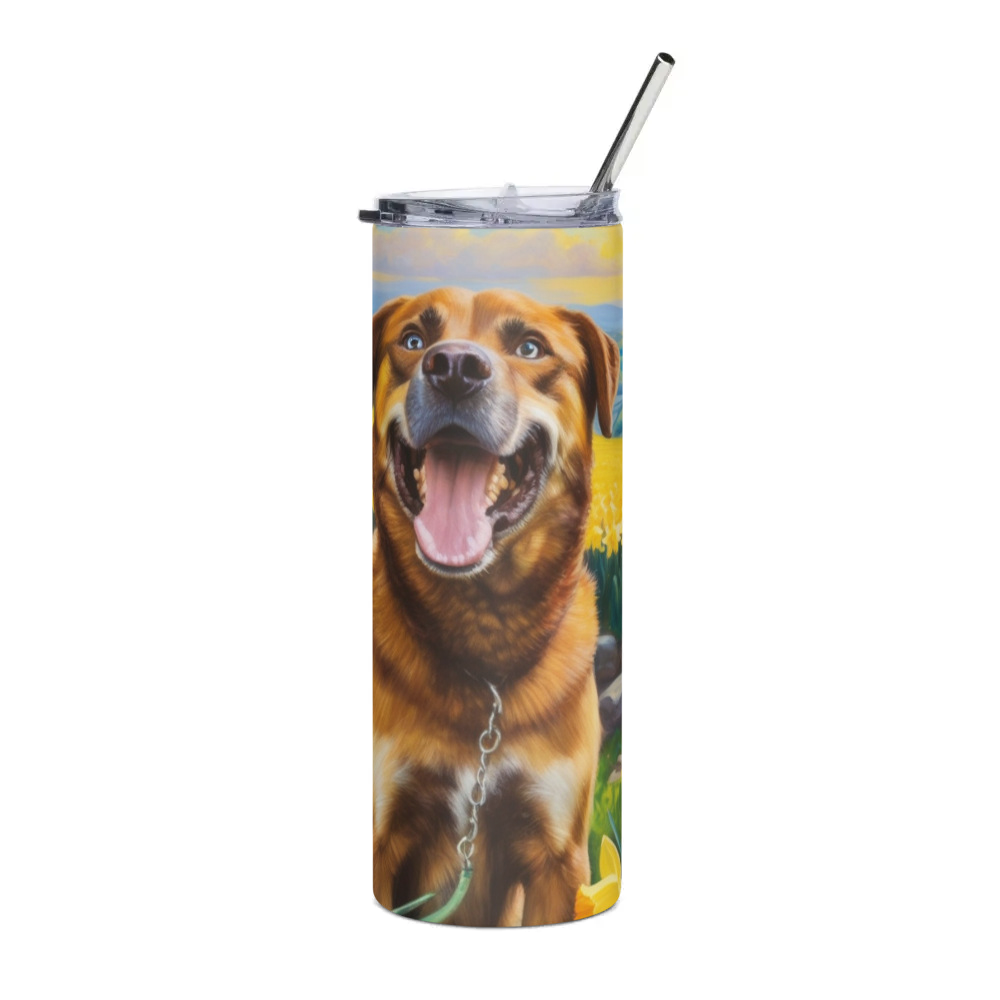 PugMug Custom Blue Stainless Steel Tumbler