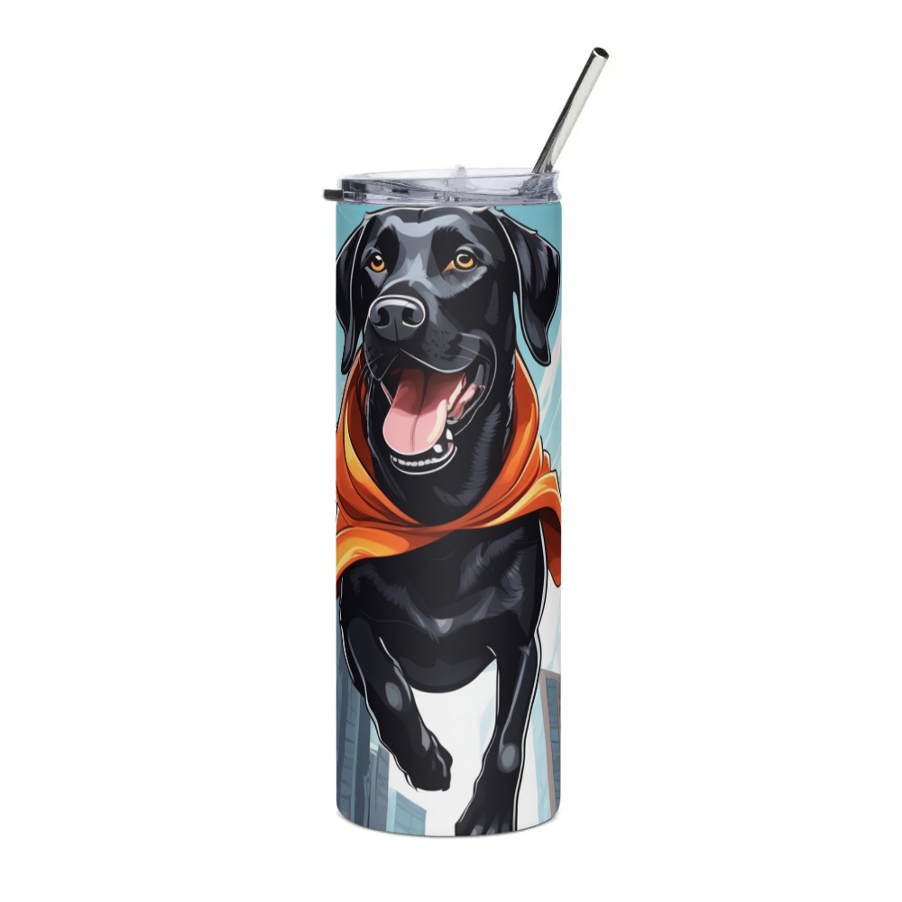 PugMug Custom Black Labrador Retriever Stainless Steel Tumbler
