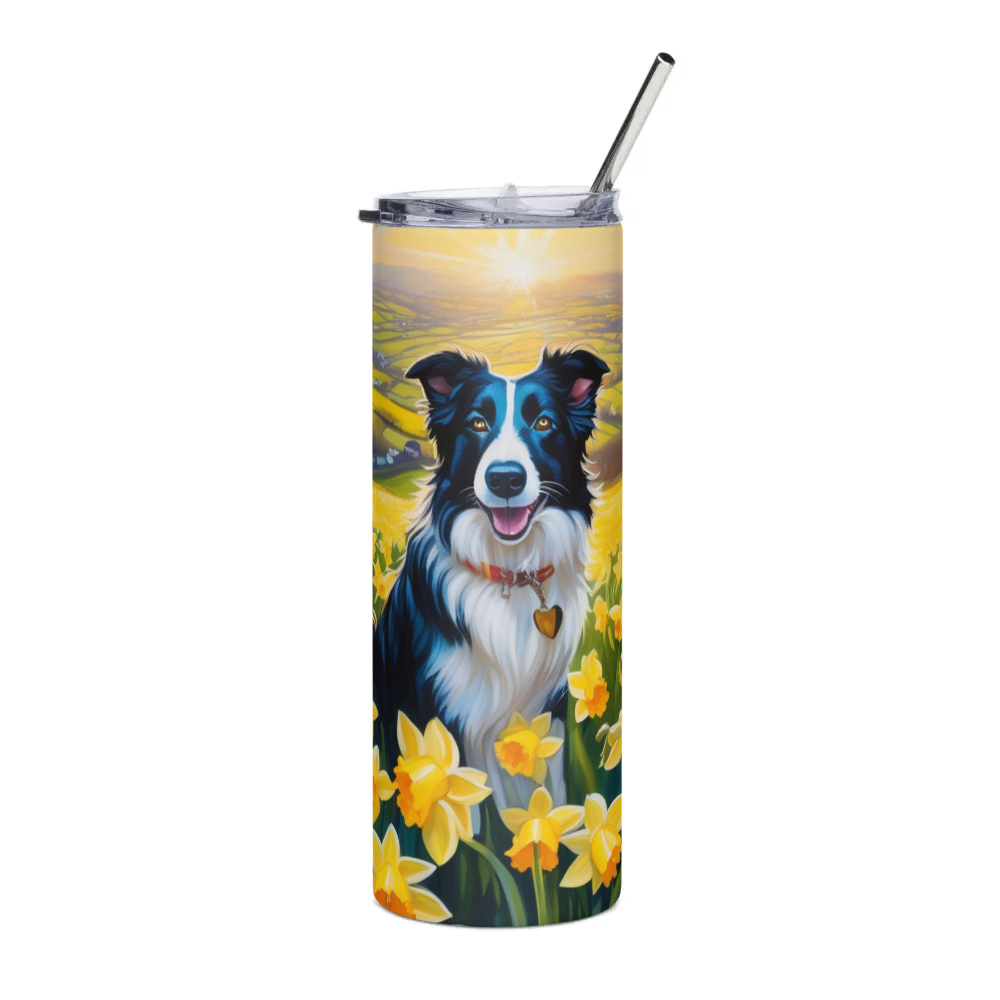 PugMug Custom Border Collie Stainless Steel Tumbler