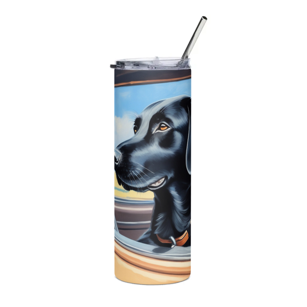 PugMug Custom Black Labrador Retriever Stainless Steel Tumbler
