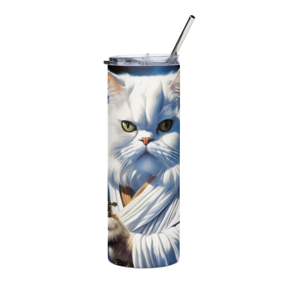 PugMug Custom White Persian Cat Stainless Steel Tumbler