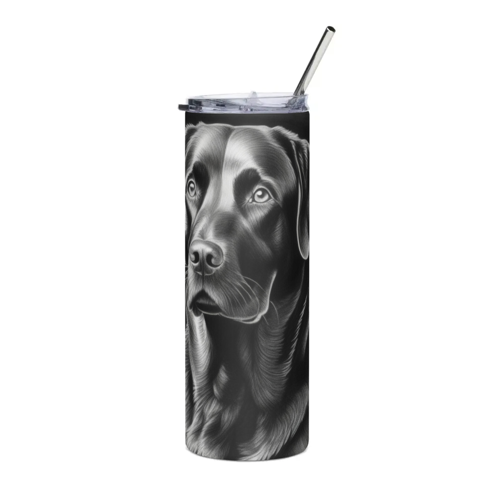 PugMug Custom Black Labrador Retriever Stainless Steel Tumbler