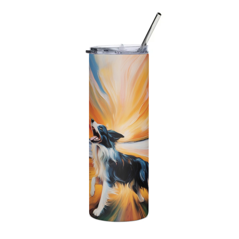 PugMug Custom Border Collie Stainless Steel Tumbler
