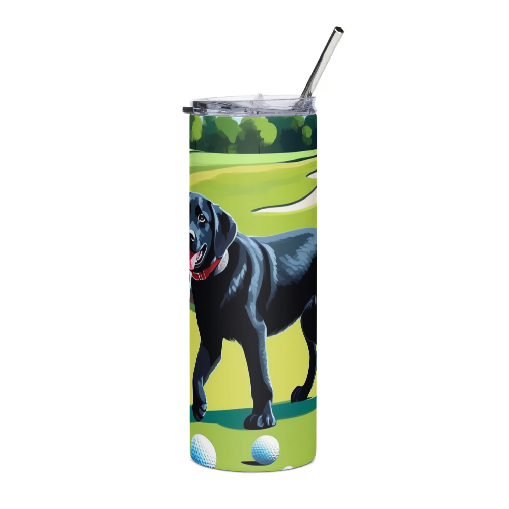 PugMug Custom Black Labrador Retriever Stainless Steel Tumbler