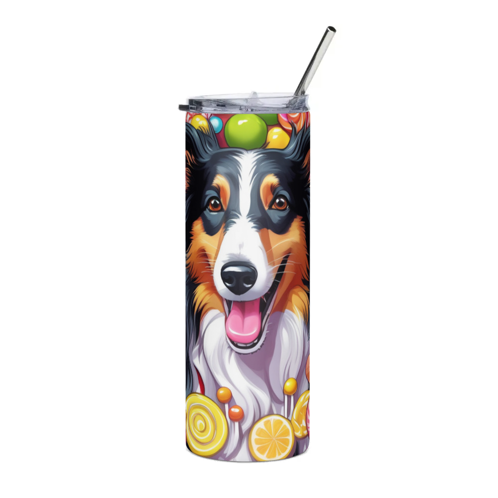 PugMug Custom Collie Stainless Steel Tumbler
