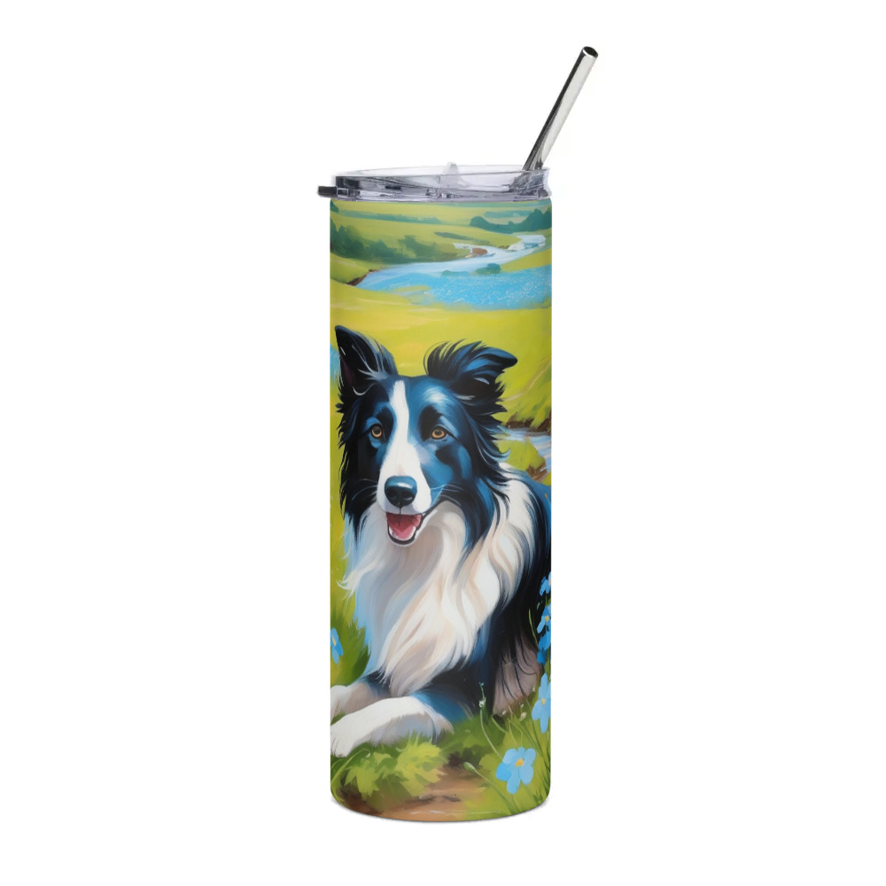 PugMug Custom Border Collie Stainless Steel Tumbler