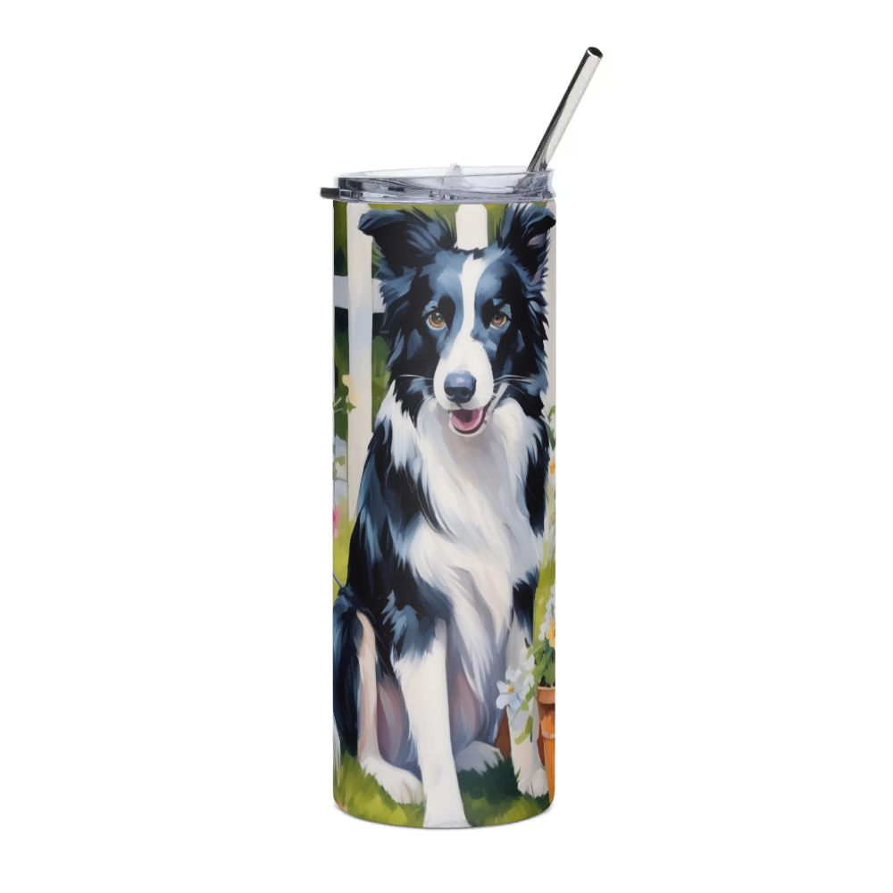 PugMug Custom Border Collie Stainless Steel Tumbler