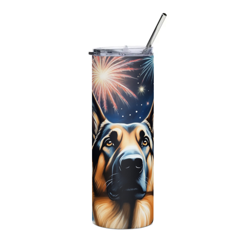 PugMug Custom German Shepherd Dog Stainless Steel Tumbler