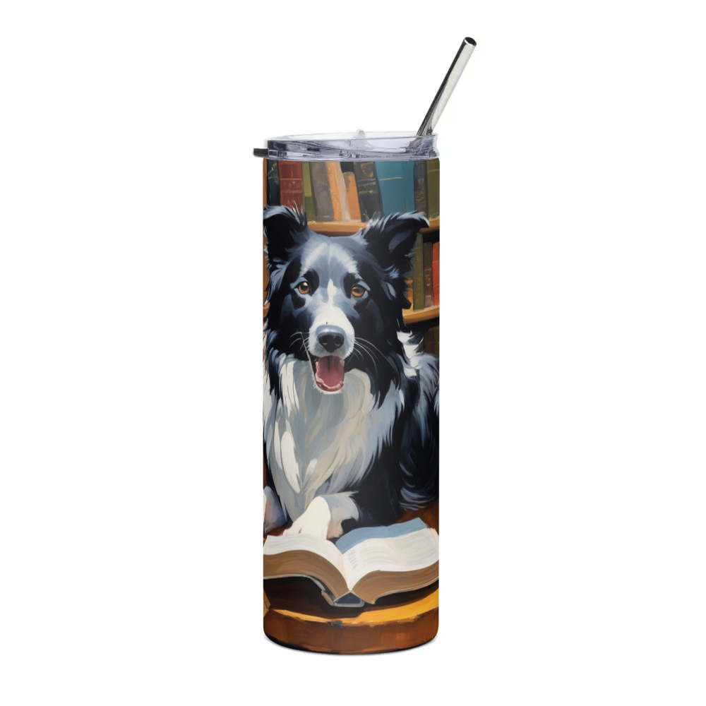 PugMug Custom Border Collie Stainless Steel Tumbler