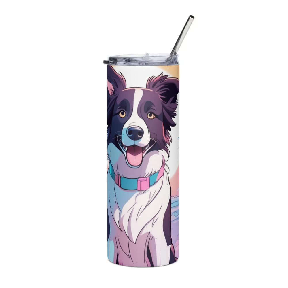 PugMug Custom Border Collie Stainless Steel Tumbler