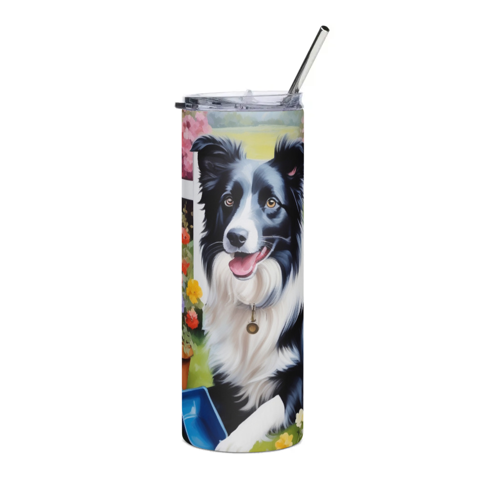 PugMug Custom Border Collie Stainless Steel Tumbler