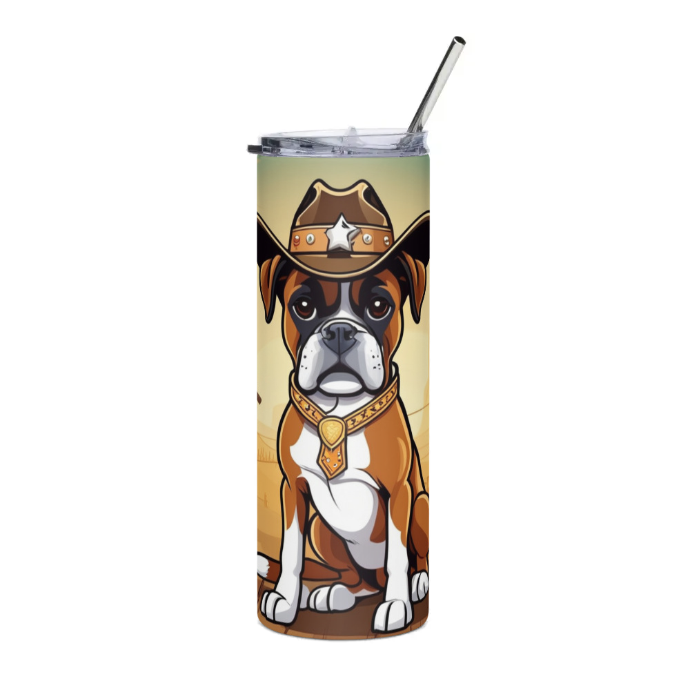 PugMug Custom Boxer Dog Stainless Steel Tumbler