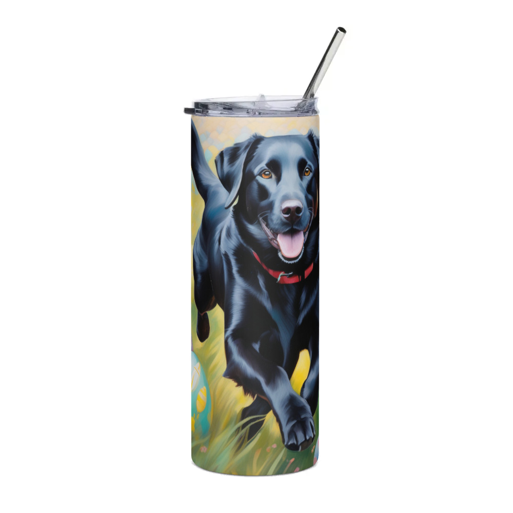 PugMug Custom Black Labrador Retriever Stainless Steel Tumbler