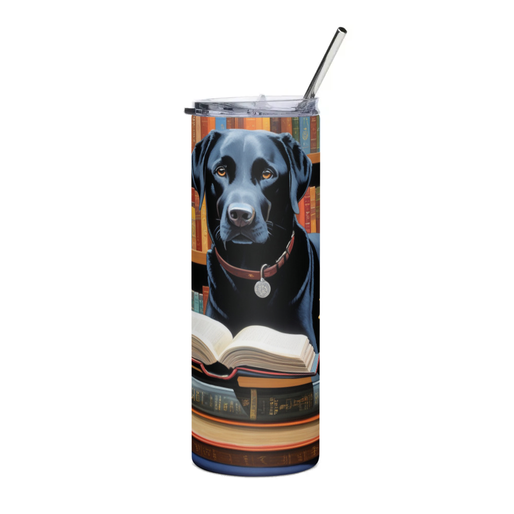 PugMug Custom Black Labrador Retriever Stainless Steel Tumbler