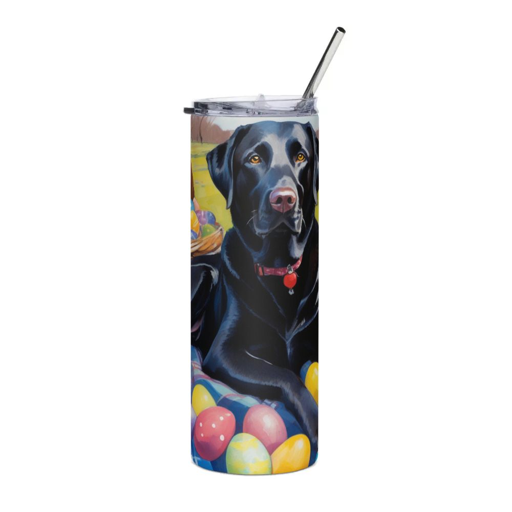 PugMug Custom Black Labrador Retriever Stainless Steel Tumbler