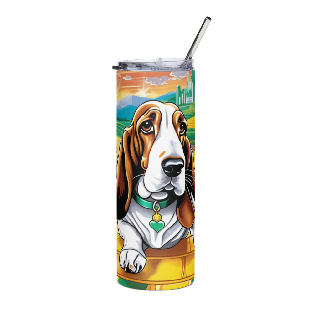 PugMug Custom Basset Hound Stainless Steel Tumbler