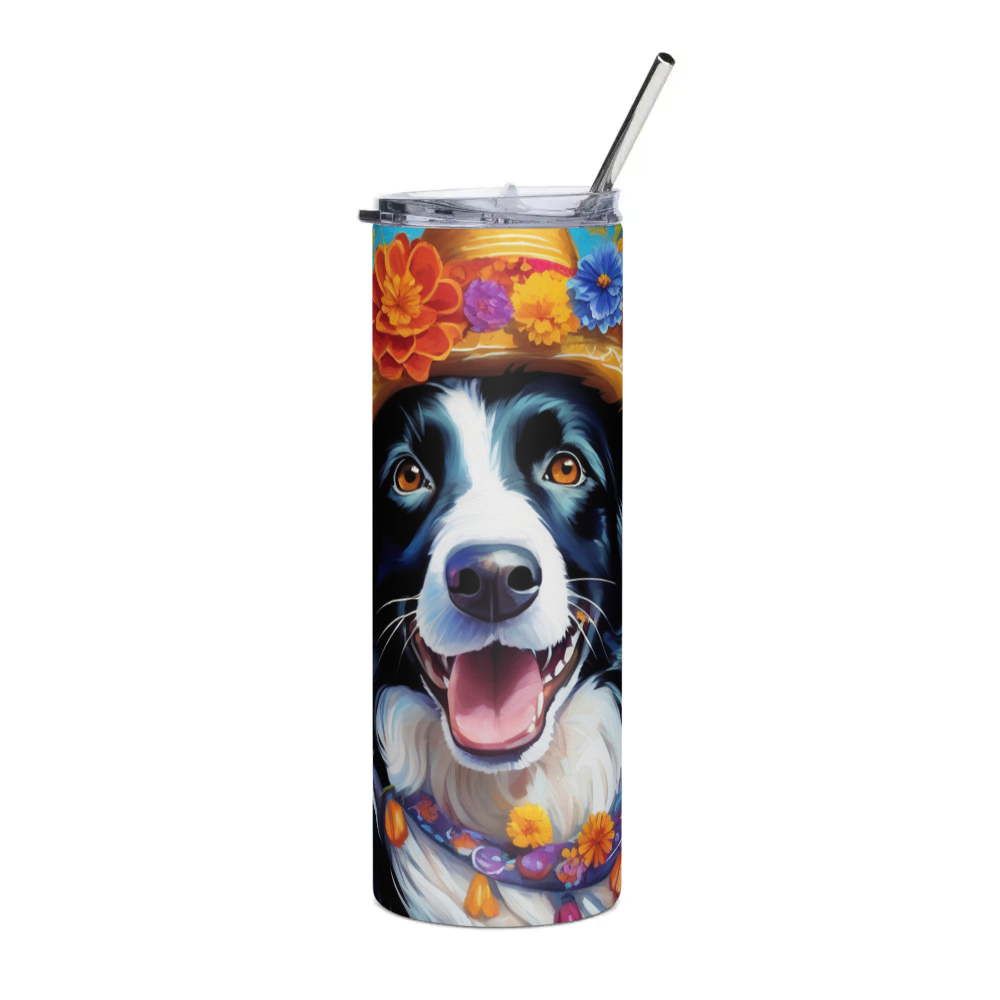 PugMug Custom Border Collie Stainless Steel Tumbler