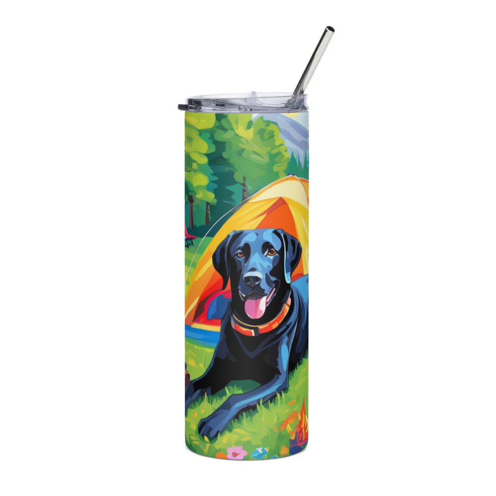 PugMug Custom Black Labrador Retriever Stainless Steel Tumbler