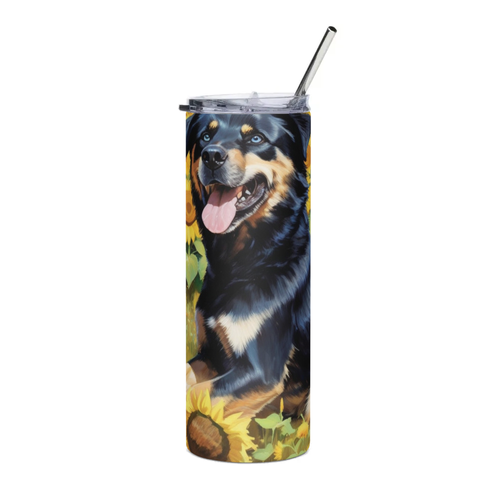 PugMug Custom Blue Stainless Steel Tumbler