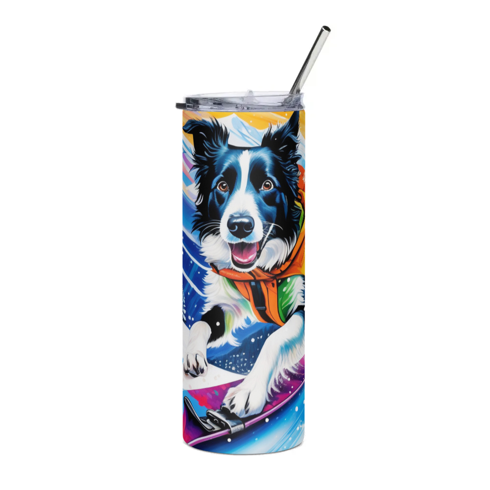 PugMug Custom Border Collie Stainless Steel Tumbler