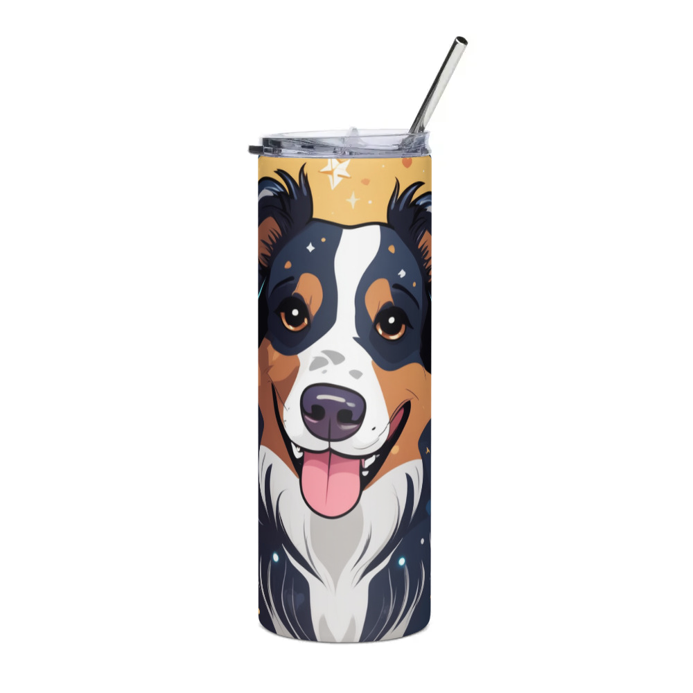 PugMug Custom Miniature American Shepherd Stainless Steel Tumbler