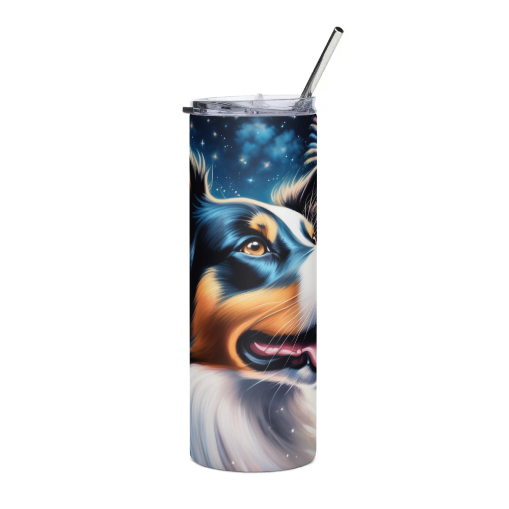 PugMug Custom Border Collie Stainless Steel Tumbler