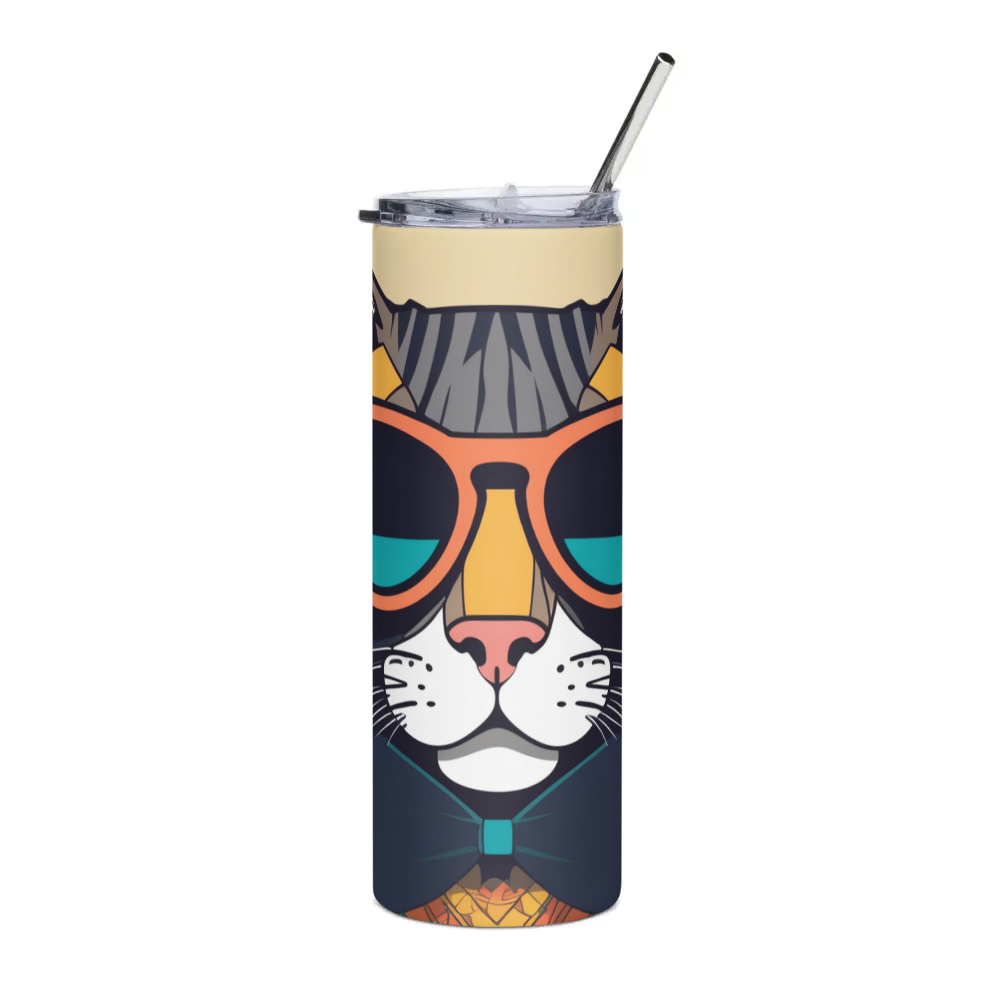 PugMug Custom Tabby Exotic Cat Stainless Steel Tumbler