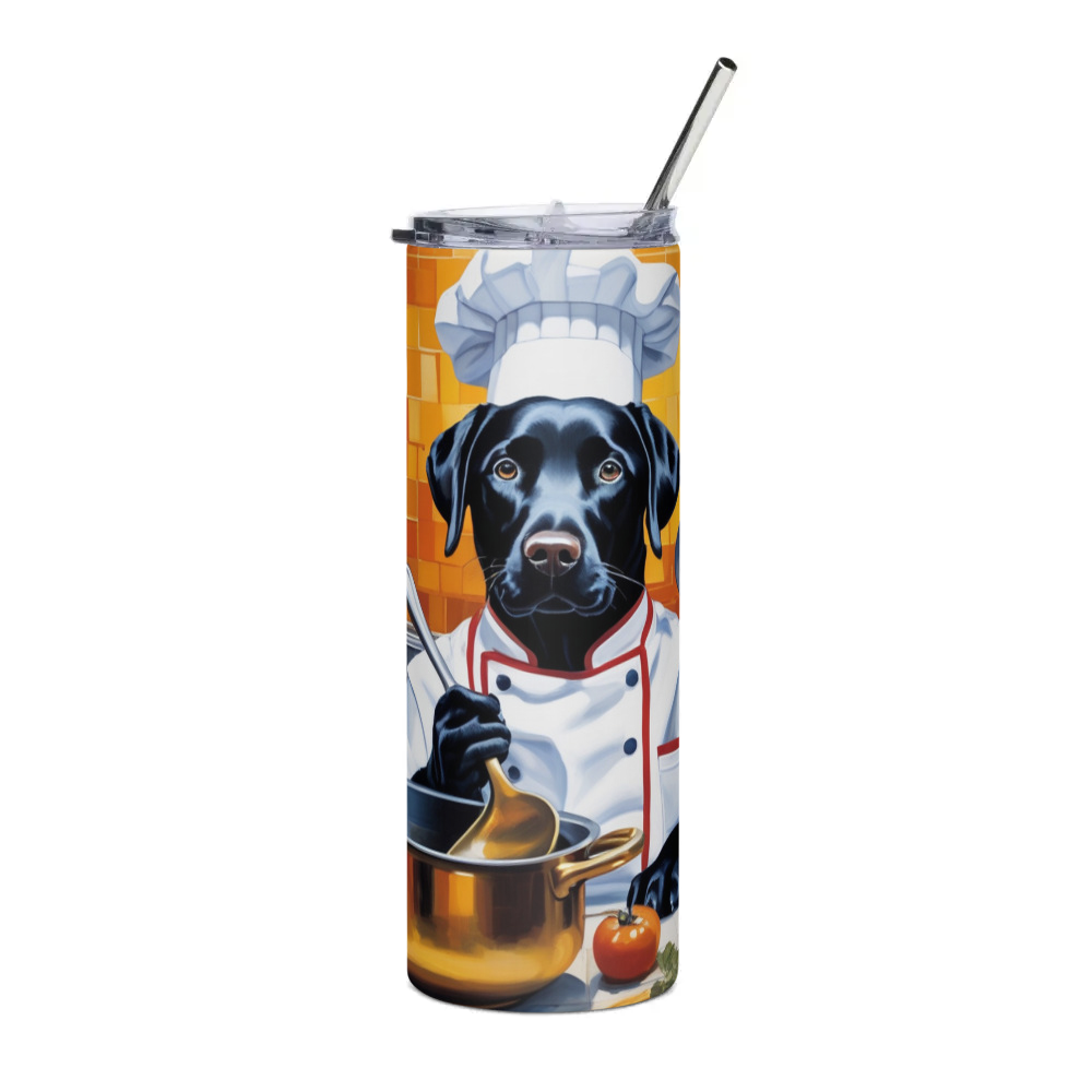 PugMug Custom Black Labrador Retriever Stainless Steel Tumbler