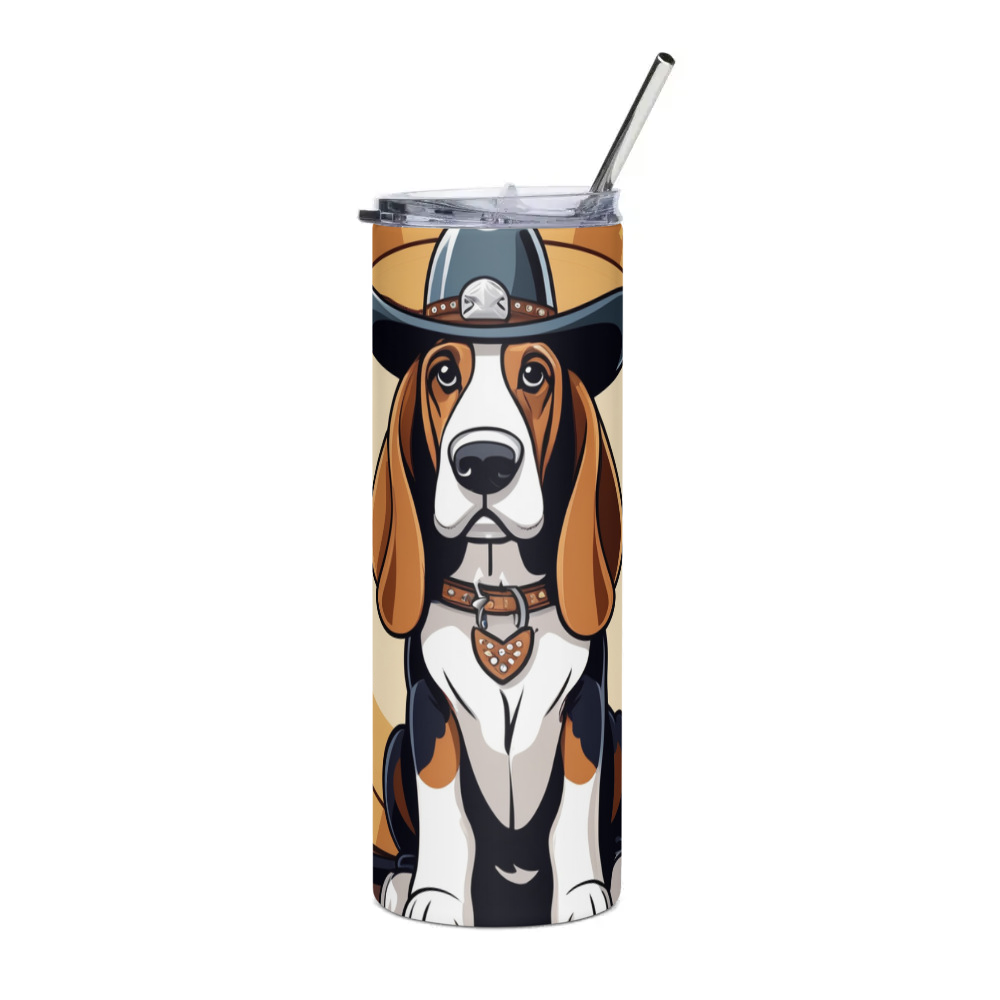 PugMug Custom Basset Hound Stainless Steel Tumbler