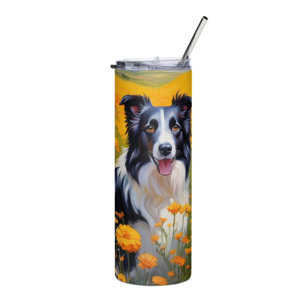 PugMug Custom Border Collie Stainless Steel Tumbler